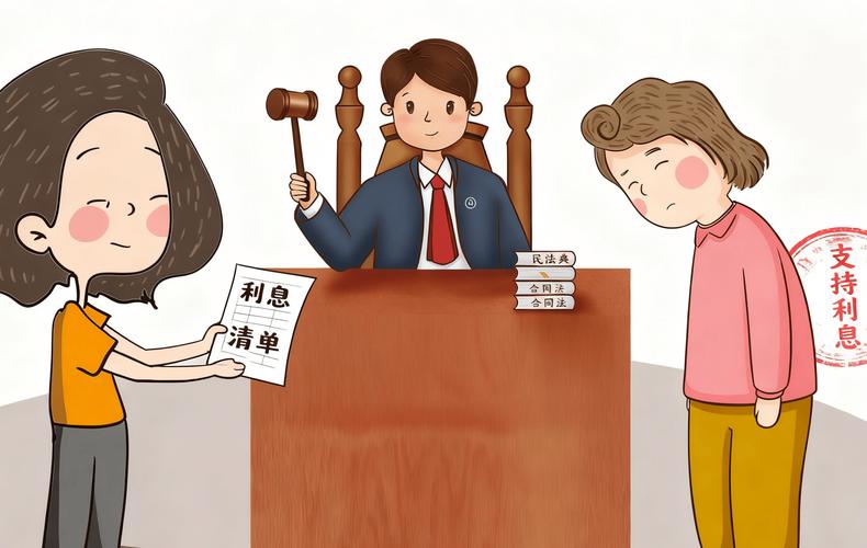 高额违约金被法院调低的漫画场景