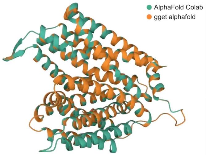 AlphaFold3预测的蛋白质分子结构三维示意图
