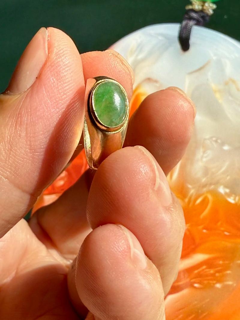 传承老樟木首饰盒 古董珠宝 翡翠戒指