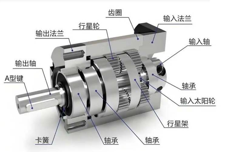 行星减速机内部齿轮啮合剖面图