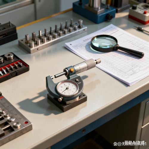 计量室工作人员擦拭不锈钢标准量块
