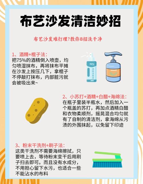 用小苏打清洁布艺沙发的步骤操作图