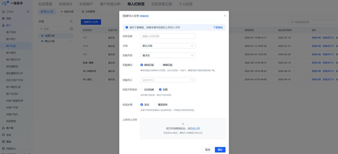 电商商家企业微信用户分层标签截图