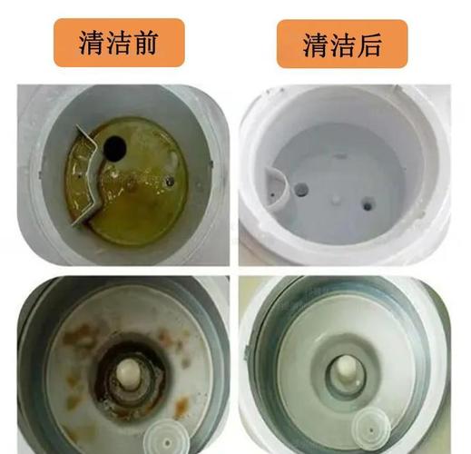 柠檬酸清洁饮水机内胆前后对比图