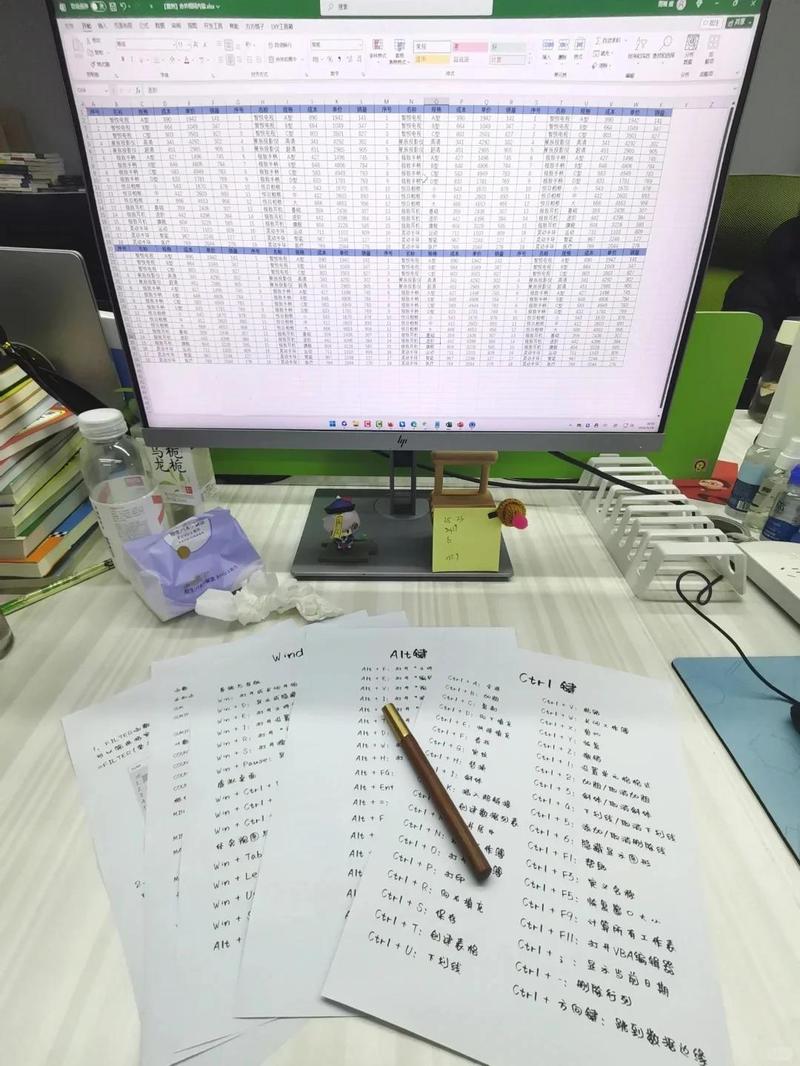 上班族日常整理Excel表格的真实桌面场景