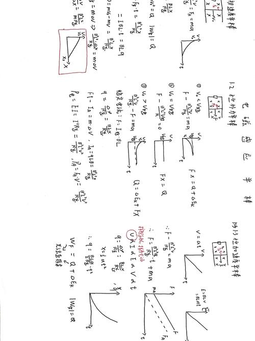 初三学生书桌电磁感应计算题草稿纸