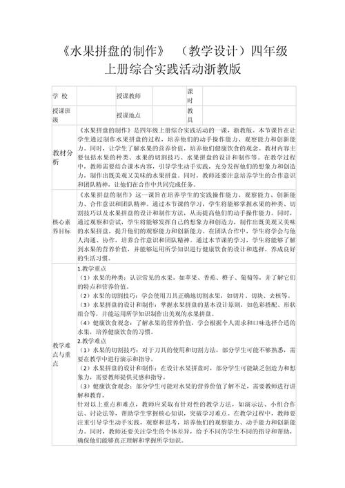 中小学跨学科公开课拼盘式教学设计手稿