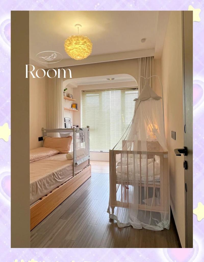 新手妈妈布置宝宝卧室睡眠环境实拍图