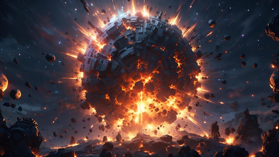 电影院放映厅科幻大片爆炸特效场景