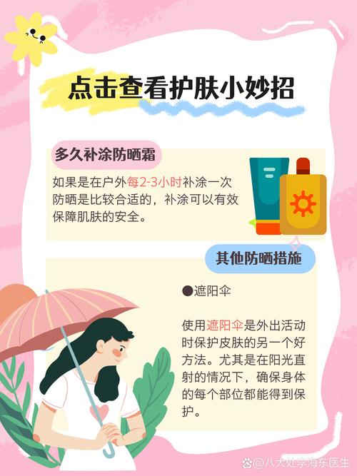 夏季户外活动防晒补涂时间表示意图