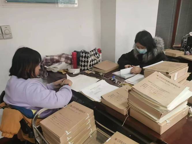 工业企业保险记录纸质档案整理实拍