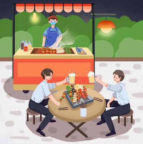 烧烤店散伙纠纷漫画图