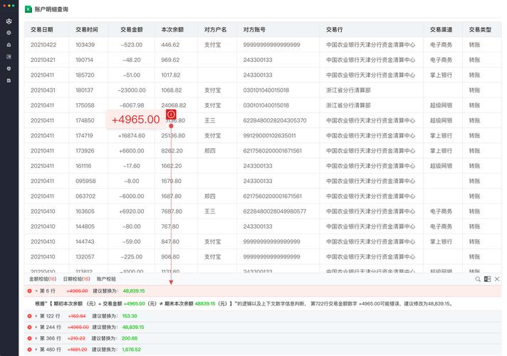 商事交易资产尽调流水核查示意图