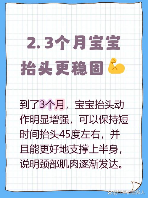 1-3月龄宝宝趴练抬头正确姿势图