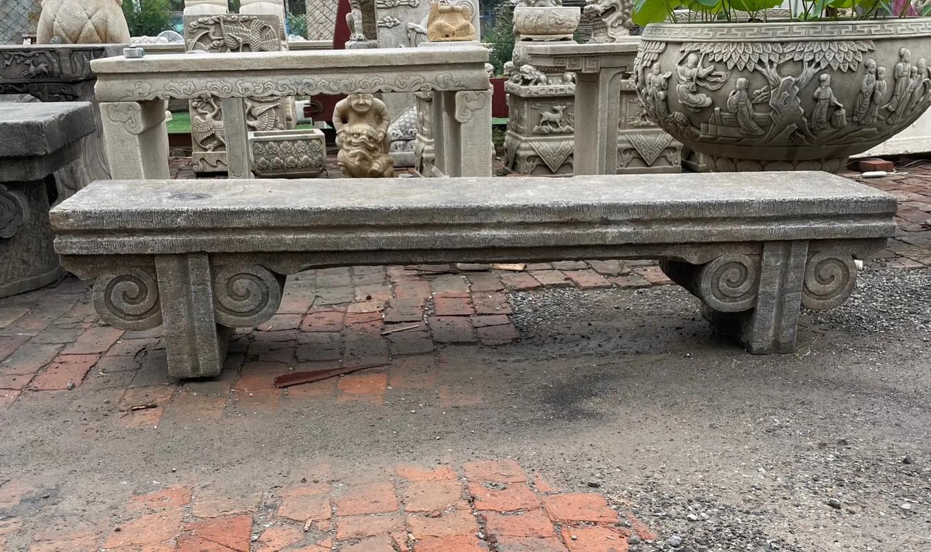 锦里武侯祠围墙石凳