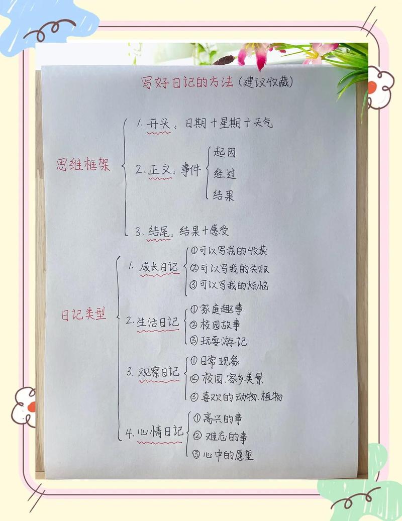 晨间日记坚持小事答题框架导图