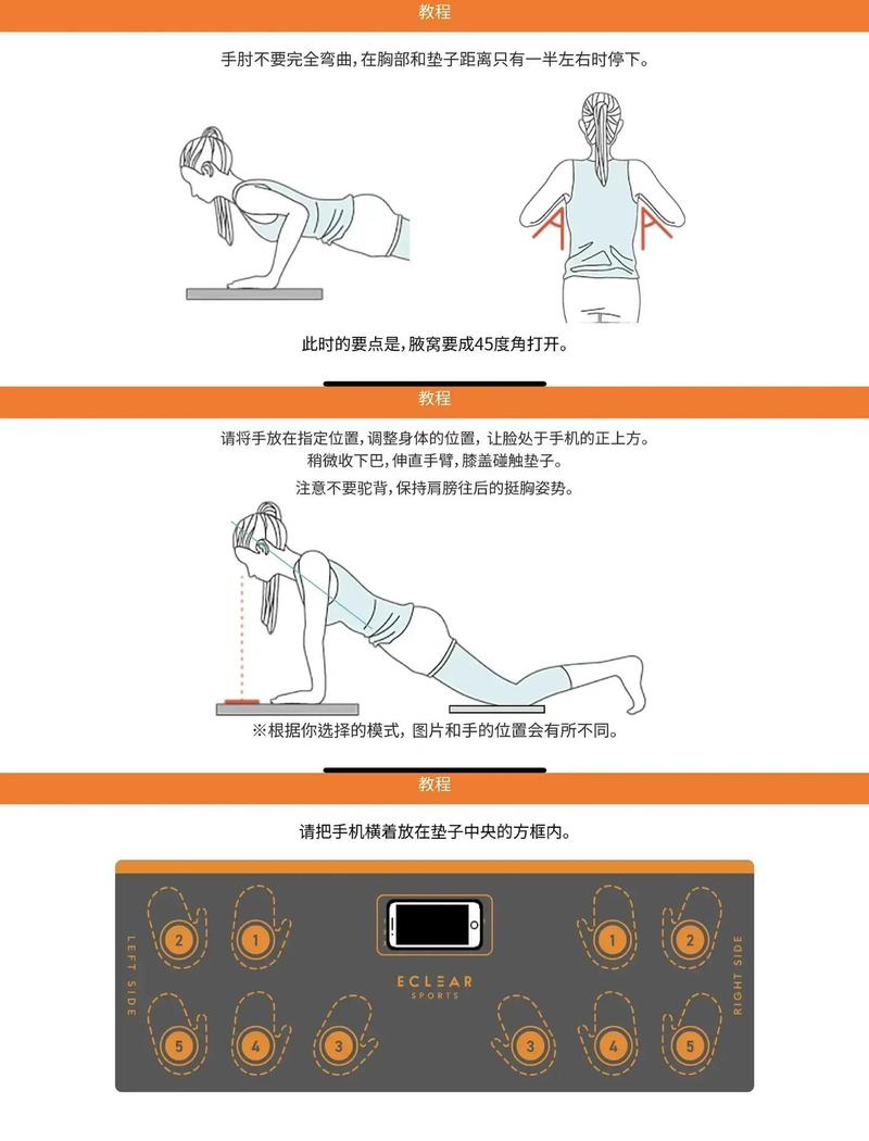 自重训练跪姿俯卧撑标准动作示范图