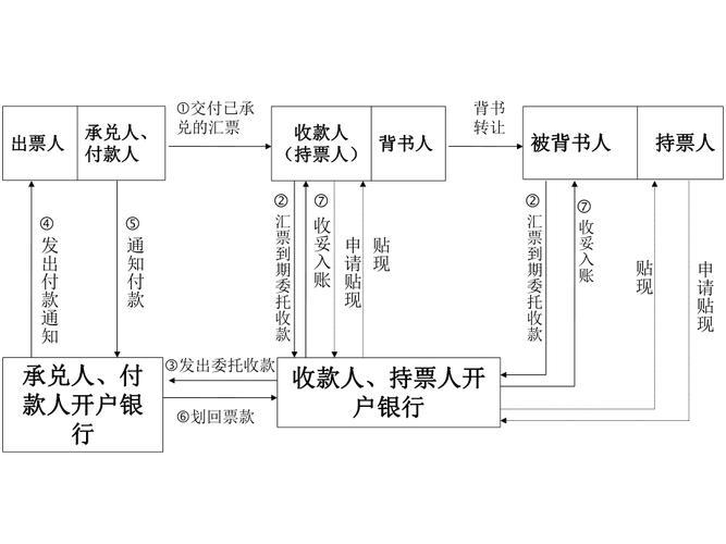商业承兑汇票票据追索权主体流转示意图