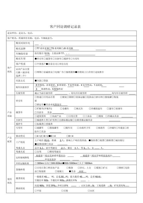 初创产品用户付费验证调研记录表