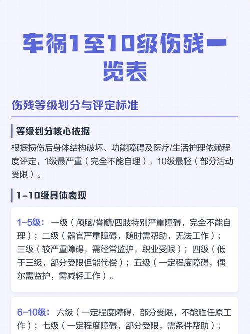 交通事故人身损害伤残等级鉴定对照表