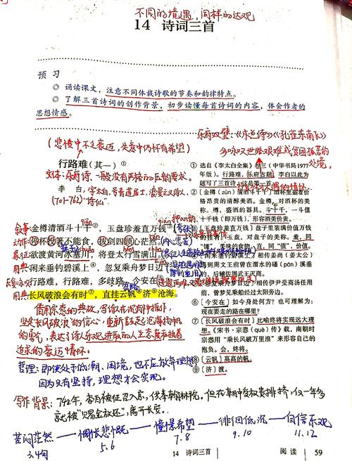 中考语文古诗文高频考点整理手写笔记