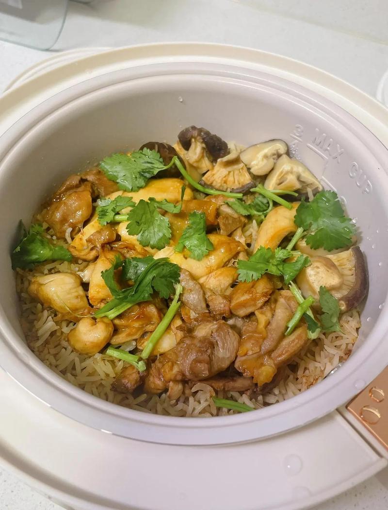 电饭煲一锅出懒人午餐鸡肉焖饭