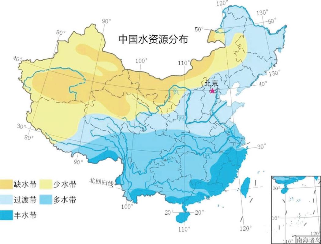 中国淡水资源人均分布图