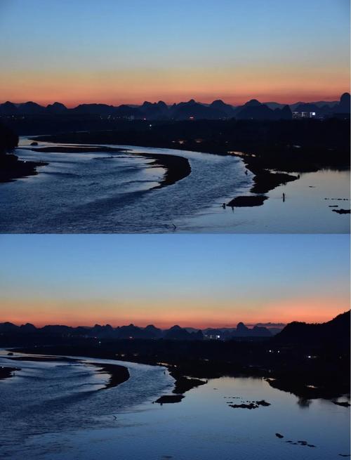 桂林漓江边青旅院子夜景