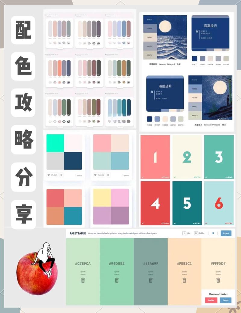 设计师打开独特配色灵感网站的电脑屏幕特写