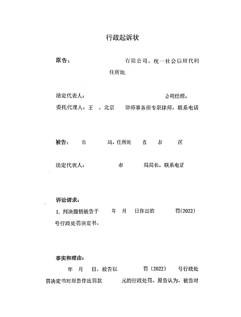 行政文书诉权起诉期限告知条款示例