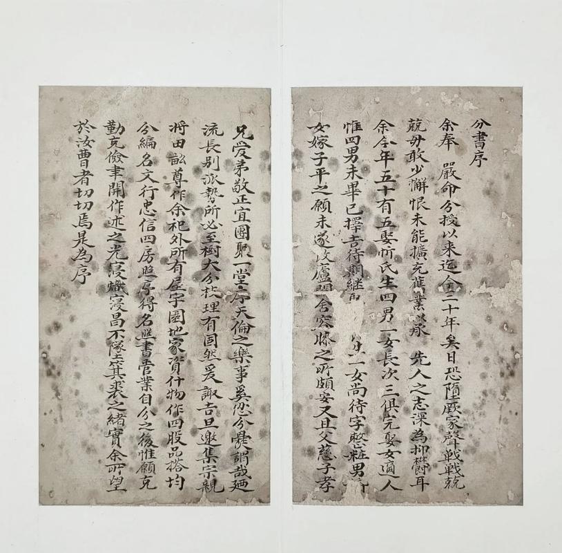 清代民间分家析产手写文书原件