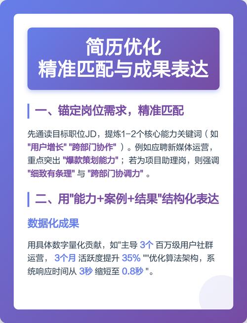 简历优化JD关键词匹配标注示例图