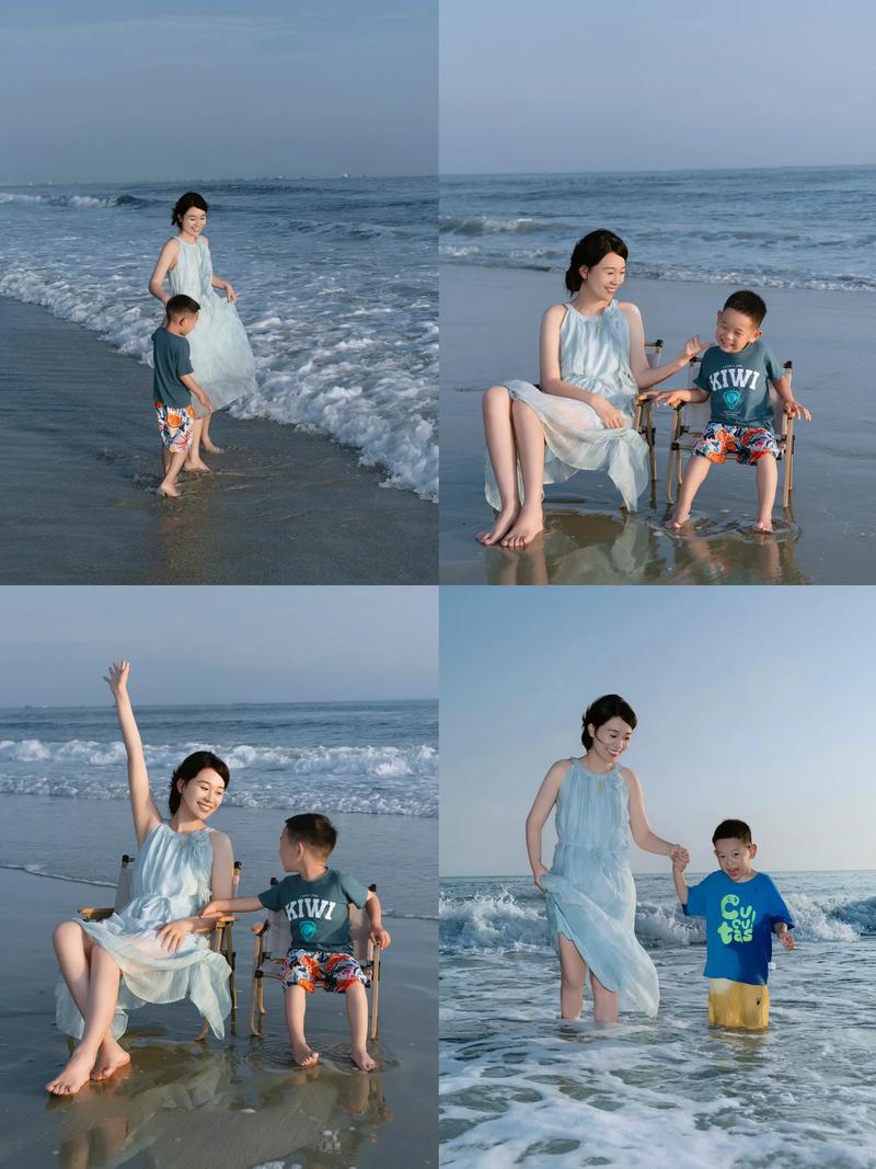 北海银滩沙滩亲子