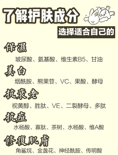 干燥季节皮肤保湿成分分类说明图