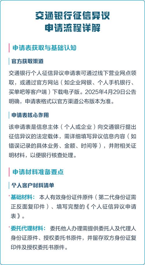 央行征信中心异议申请流程表