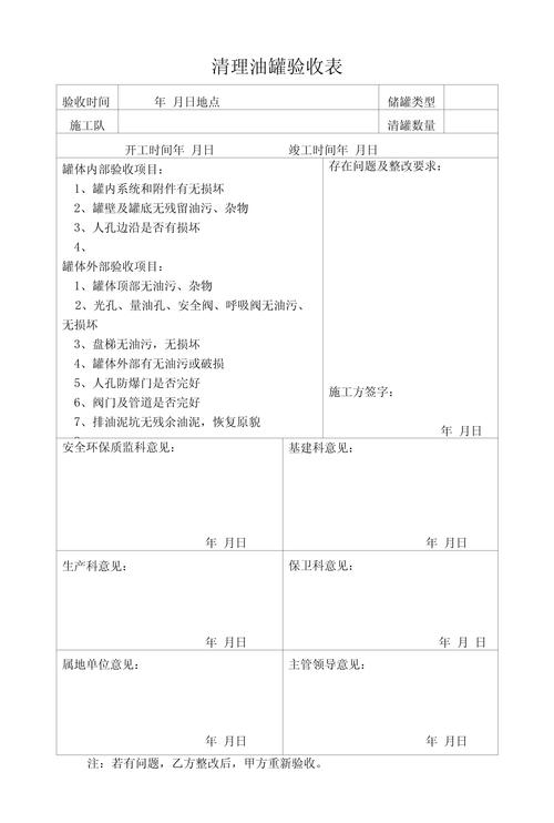 验收与清洁相关问题