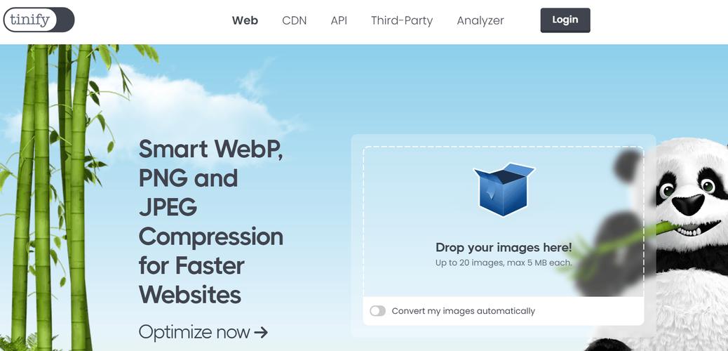 在线图片压缩工具TinyPNG界面截图 小众网站推荐