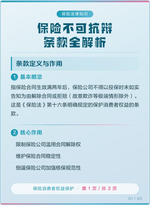 保险法不可抗辩条款原文实拍