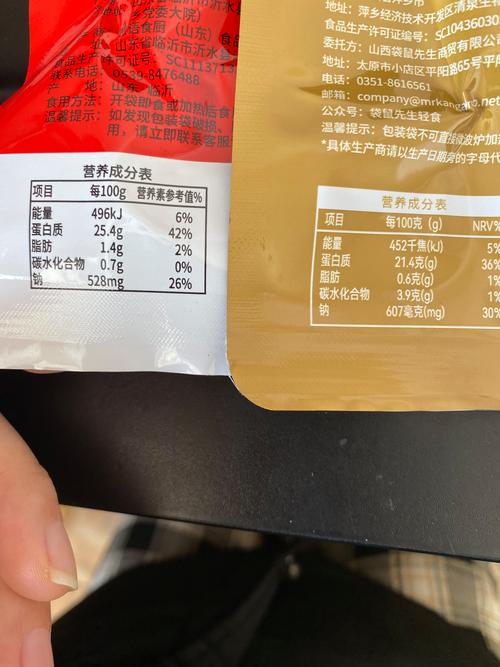 即食鸡胸肉配料表前三位成分展示图