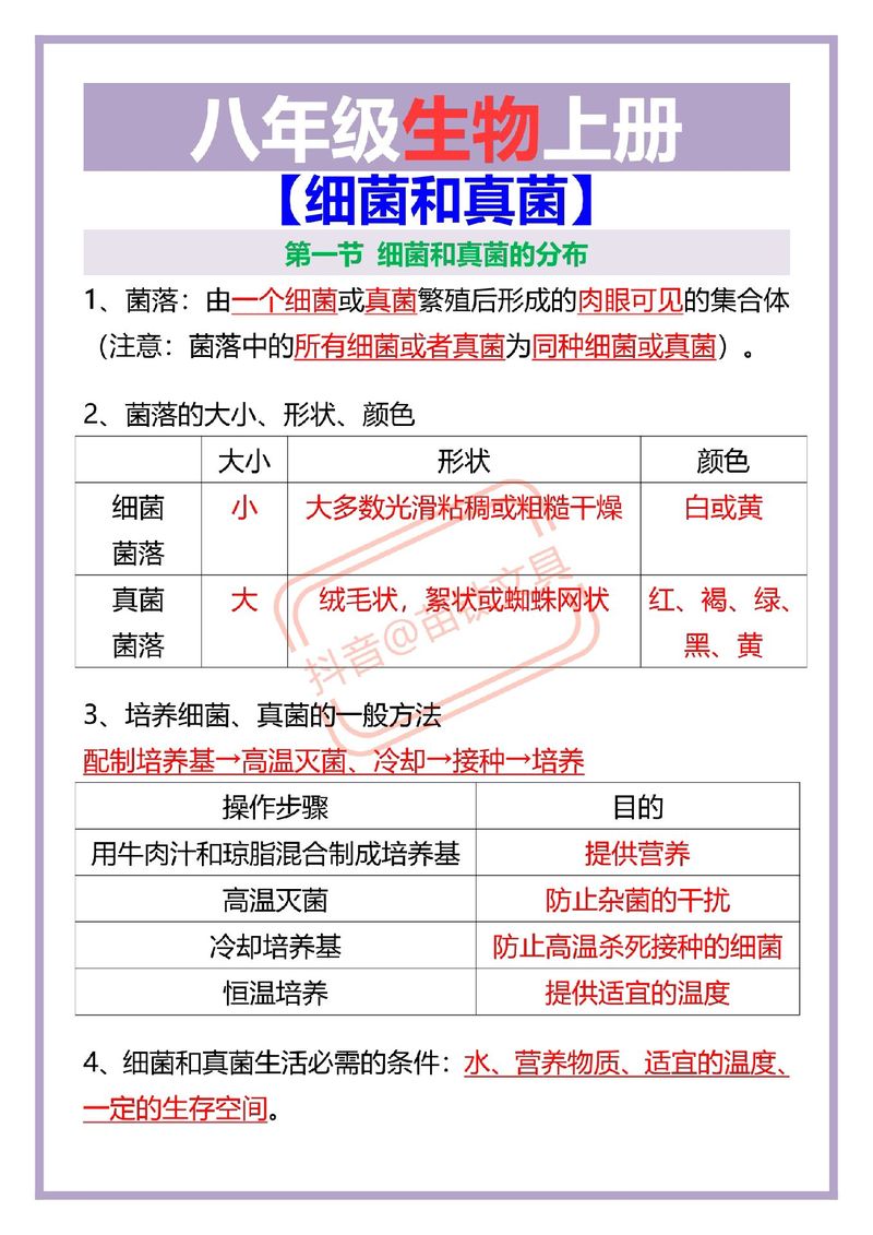 高频考点二:真菌和细菌,别傻傻分不清