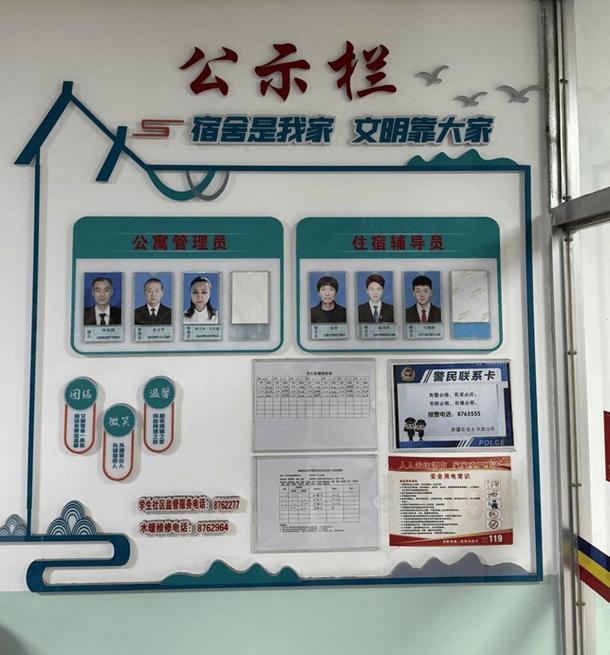 工厂宿舍走廊电子家庭贡献栏滚动展示图