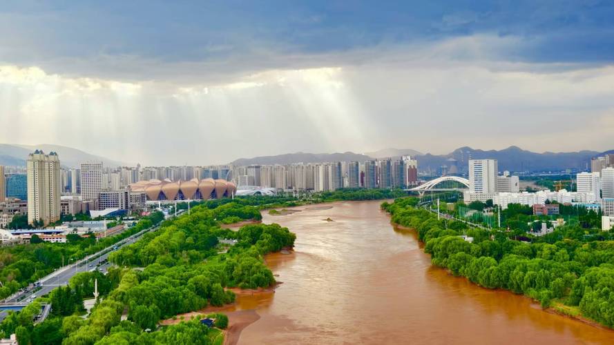 兰州黄河河谷全景