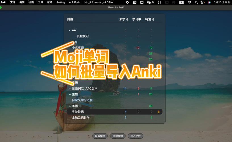 日语自学anki单词记忆背诵界面
