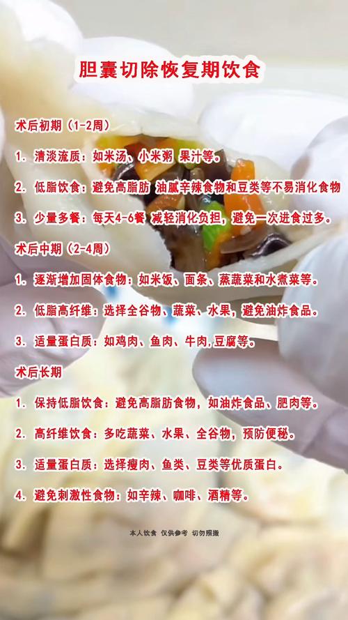 胆囊切除术后一周清淡餐食示例
