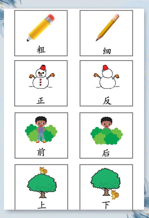 小学一年级语文课堂反义词配对互动游戏图