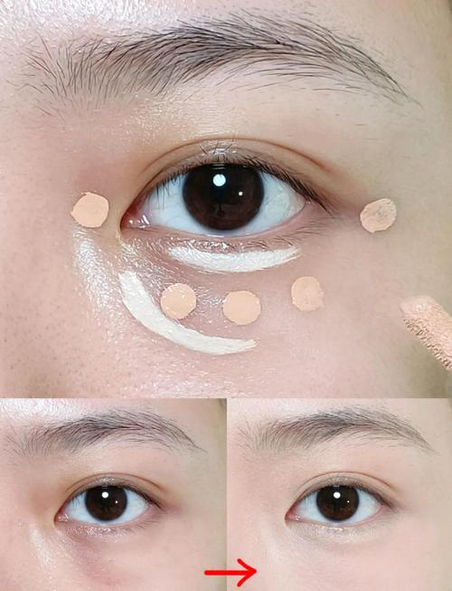 伪素颜妆前局部遮瑕手法特写