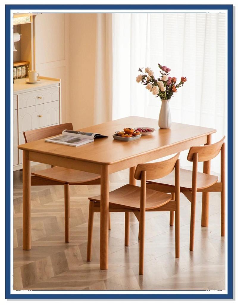 涂了薄木蜡油的樱桃木餐桌日常桌面