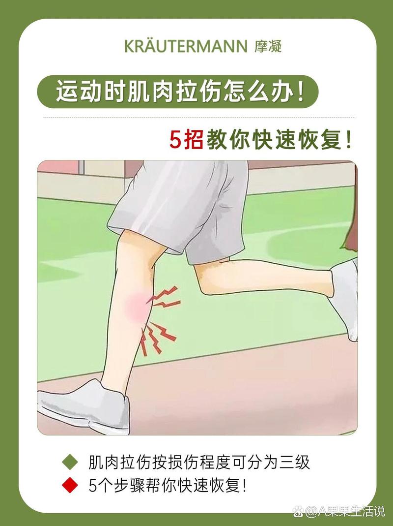 肌肉拉伤后停止运动正确休息示意图