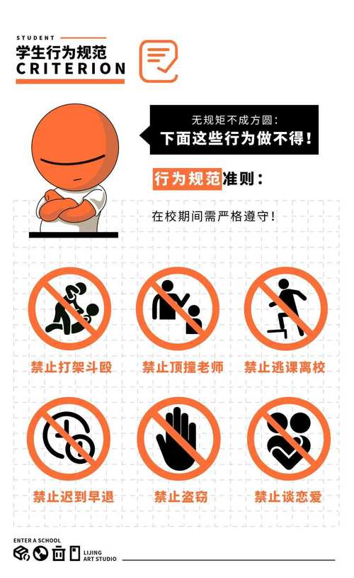 学校禁止体罚学生警示图