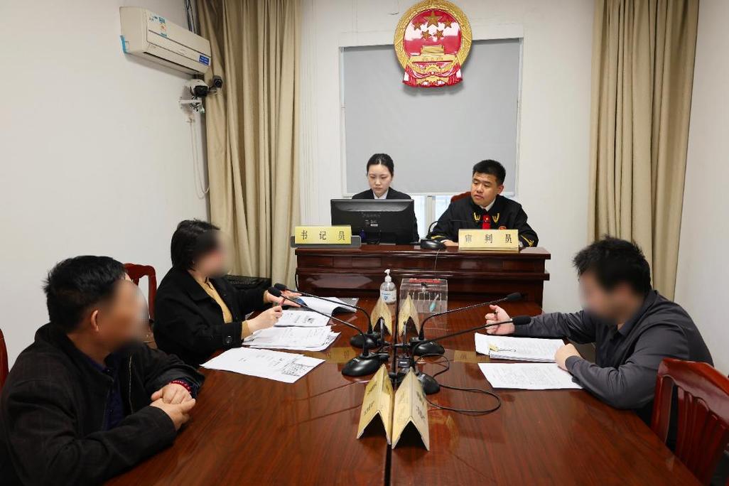 法庭上律师申请证人出庭场景